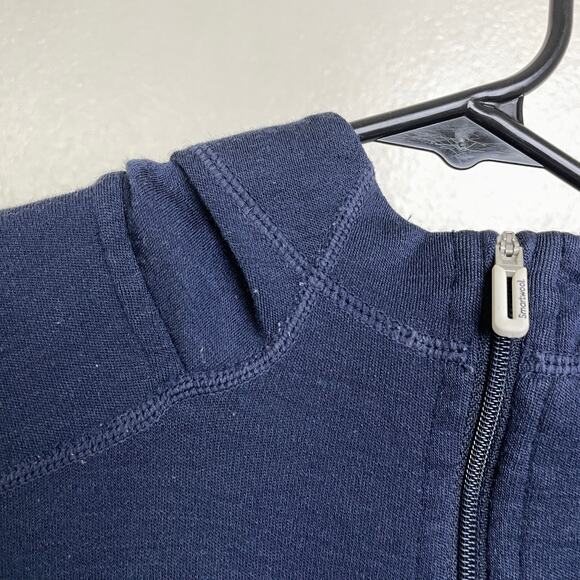 Smartwool Pullover 1/4 Zip Base Layer Womens Size XS Blue Merino Wool Geometric - Picture 3 of 11
